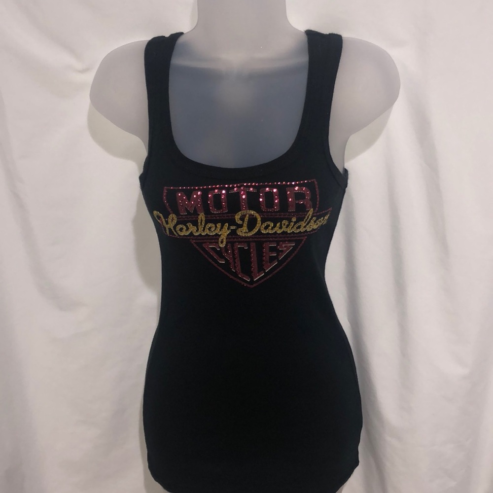 Harley Davidson rhinestone tank top